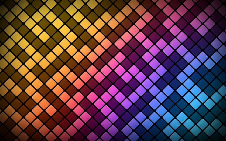 colorful, Pattern, Abstract, Square, Digital Art, Lines HD Wallpaper Desktop Background
