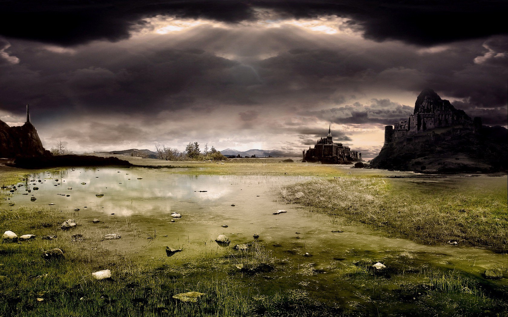 landscape, Clouds Wallpaper