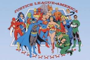 DC Comics, Justice League, Batman, The Flash, Wonder Woman, Green Arrow, Green Lantern, Aquaman, Black Canary, Red Tornado