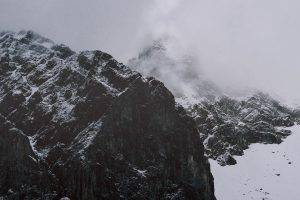 landscape, Snow, Mountain, Mist