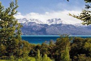 nature, Landscape, Mountain, Chile, Patagonia, Lake, Trees, Snowy Peak, Grass
