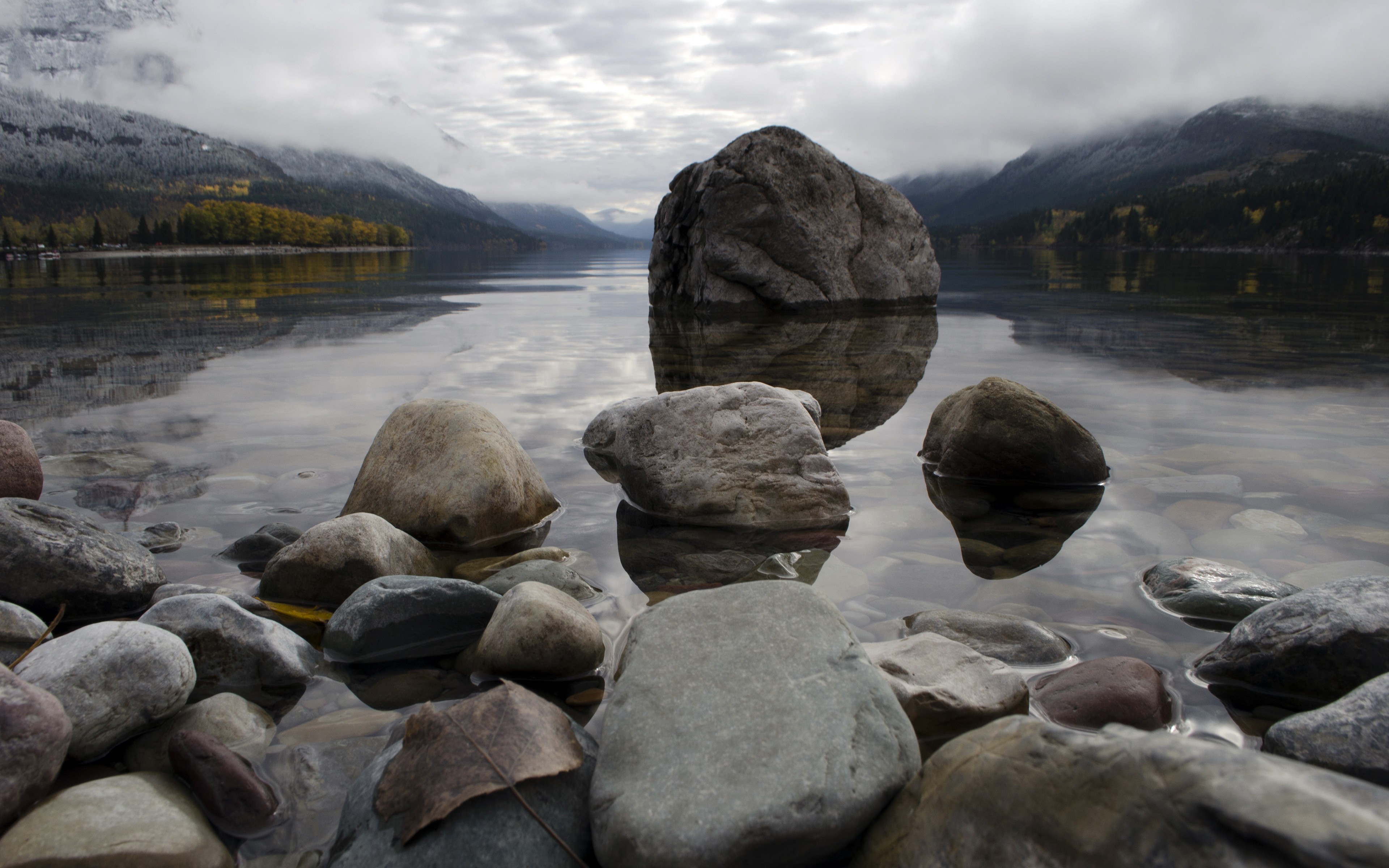 lake, Landscape, Rock Wallpaper