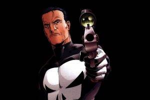 The Punisher, Frank Castle, Marvel Comics, Illustration, Black Background