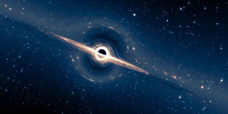 Space Black Holes Stars Digital Art Cgi Gravitational Lens