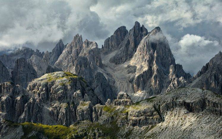 nature, Landscape, Dolomites (mountains), Italy, Clouds, Summer, Alps HD Wallpaper Desktop Background