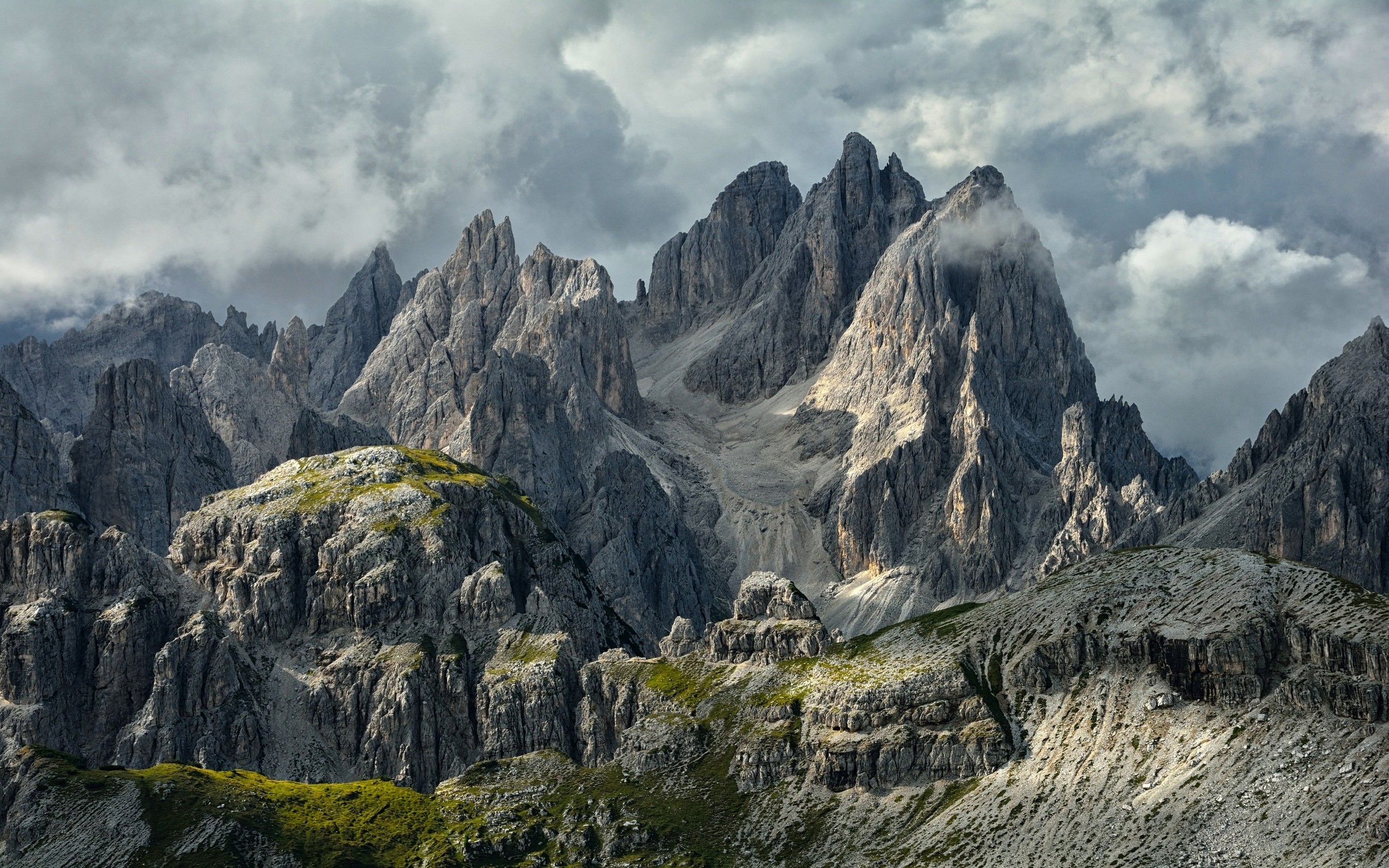 nature, Landscape, Dolomites (mountains), Italy, Clouds, Summer, Alps Wallpaper