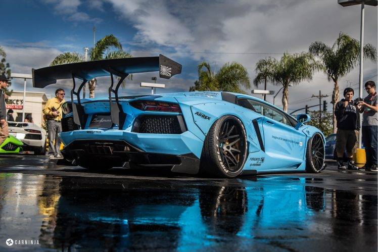 Lamborghini, Lamborghini Aventador, LB Performance, Vehicle, Blue Cars HD Wallpaper Desktop Background