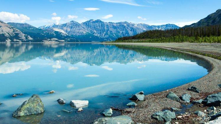 Canada, Kluane Lake, Yukon, Landscape, Mountain HD Wallpaper Desktop Background