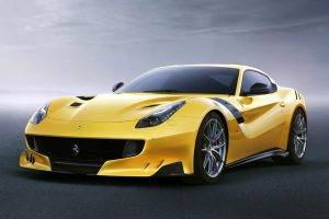 Ferrari F12 TDF, Car, Vehicle, Yellow Cars