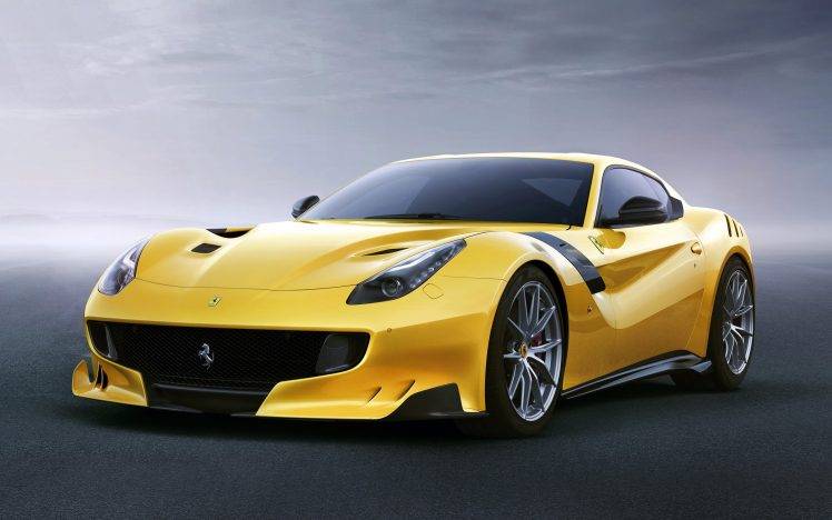 Ferrari F12 TDF, Car, Vehicle, Yellow Cars HD Wallpaper Desktop Background