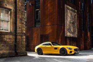 car, Mercedes AMG GT, Vehicle, Yellow Cars
