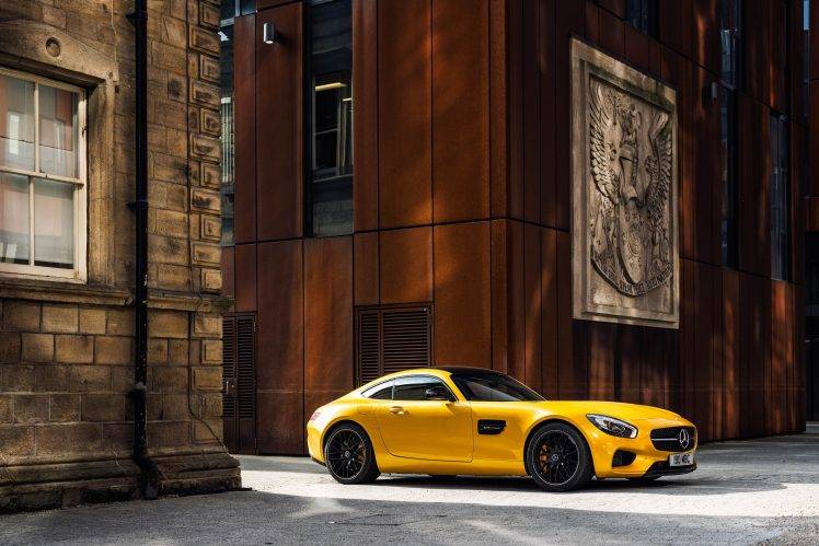 car, Mercedes AMG GT, Vehicle, Yellow Cars HD Wallpaper Desktop Background