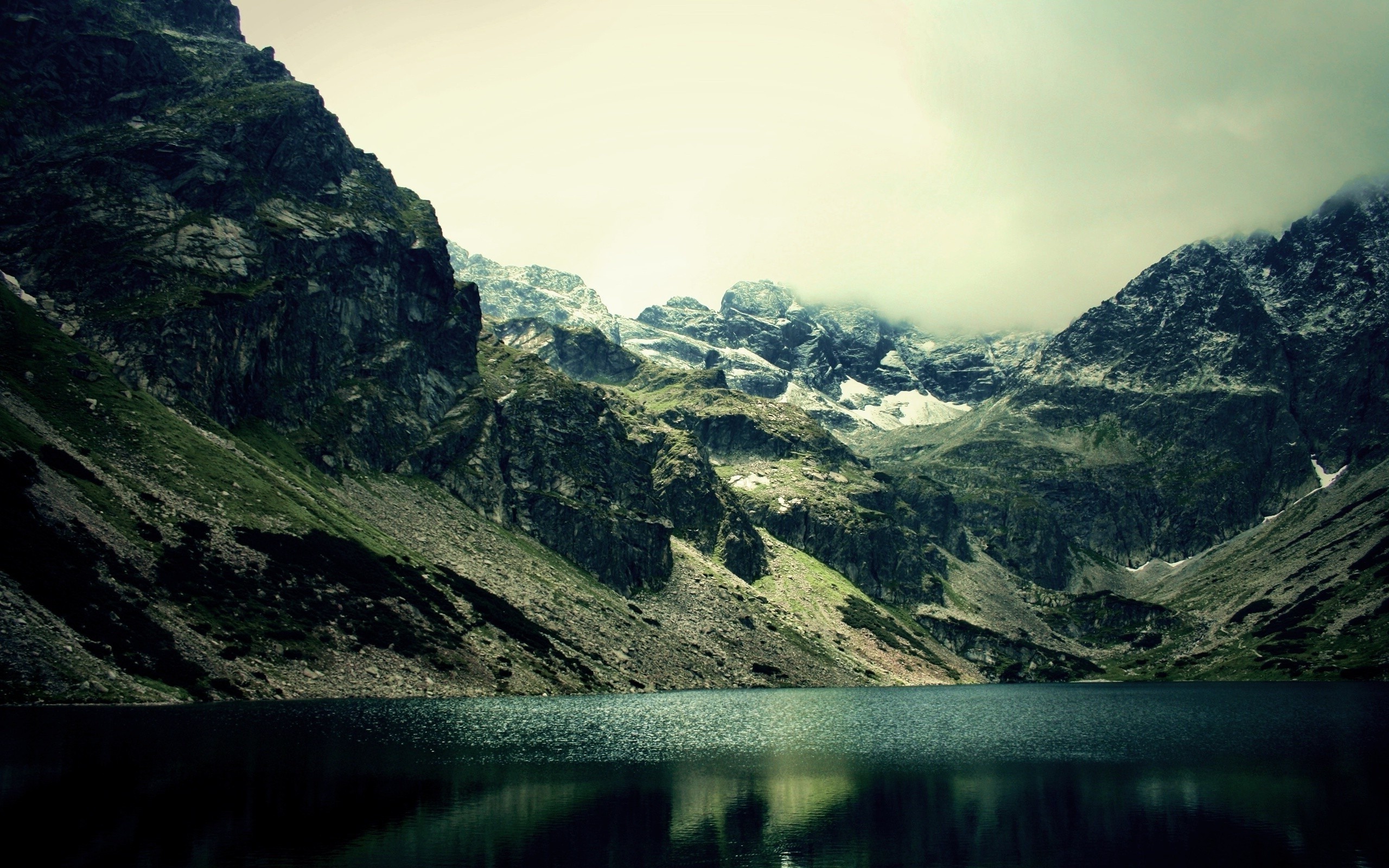 landscape, Lake, Mountain, Mist, Reflection, Nature Wallpaper