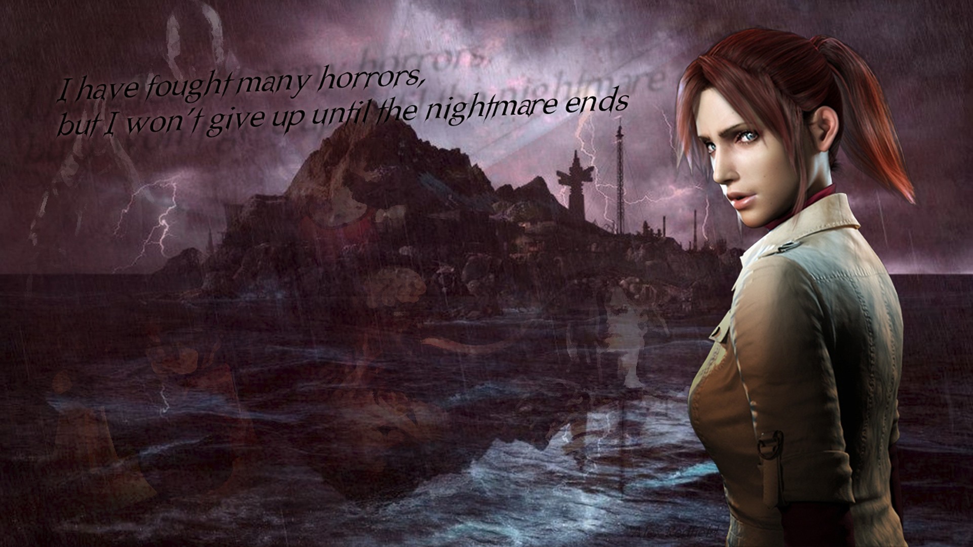 Claire Redfield, Resident Evil, Resident Evil 2, Capcom, Biohazard, Zombies, Video Games, Quote Wallpaper