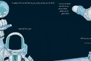 Earth, Space, Neil Armstrong, Quote, Space Suit, Moon