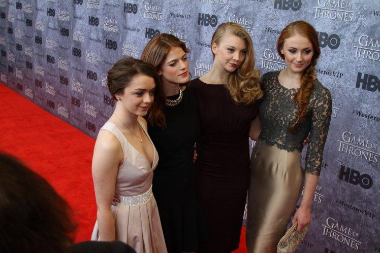 Game Of Thrones, Arya Stark, Maisie Williams, Rose Leslie, Sophie Turner, Ygritte, Margaery Tyrell, Natalie Dormer, Sansa Stark HD Wallpaper Desktop Background