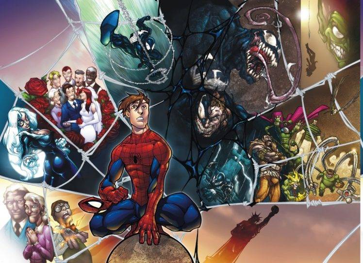 Spider Man, Venom, Marvel Comics HD Wallpaper Desktop Background