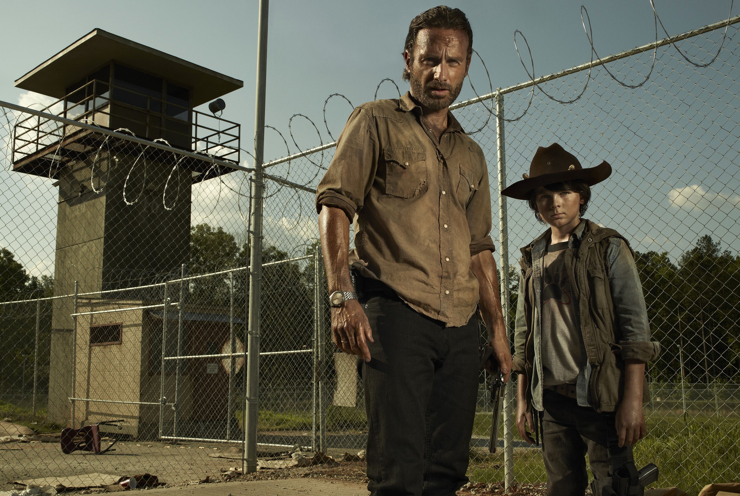 The Walking Dead, Andrew Lincoln, Rick Grimes, Carl Grimes, Chandler Riggs Wallpaper