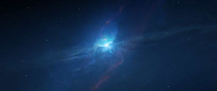 ultrawide, Astrophotography, Space, Blue HD Wallpaper Desktop Background