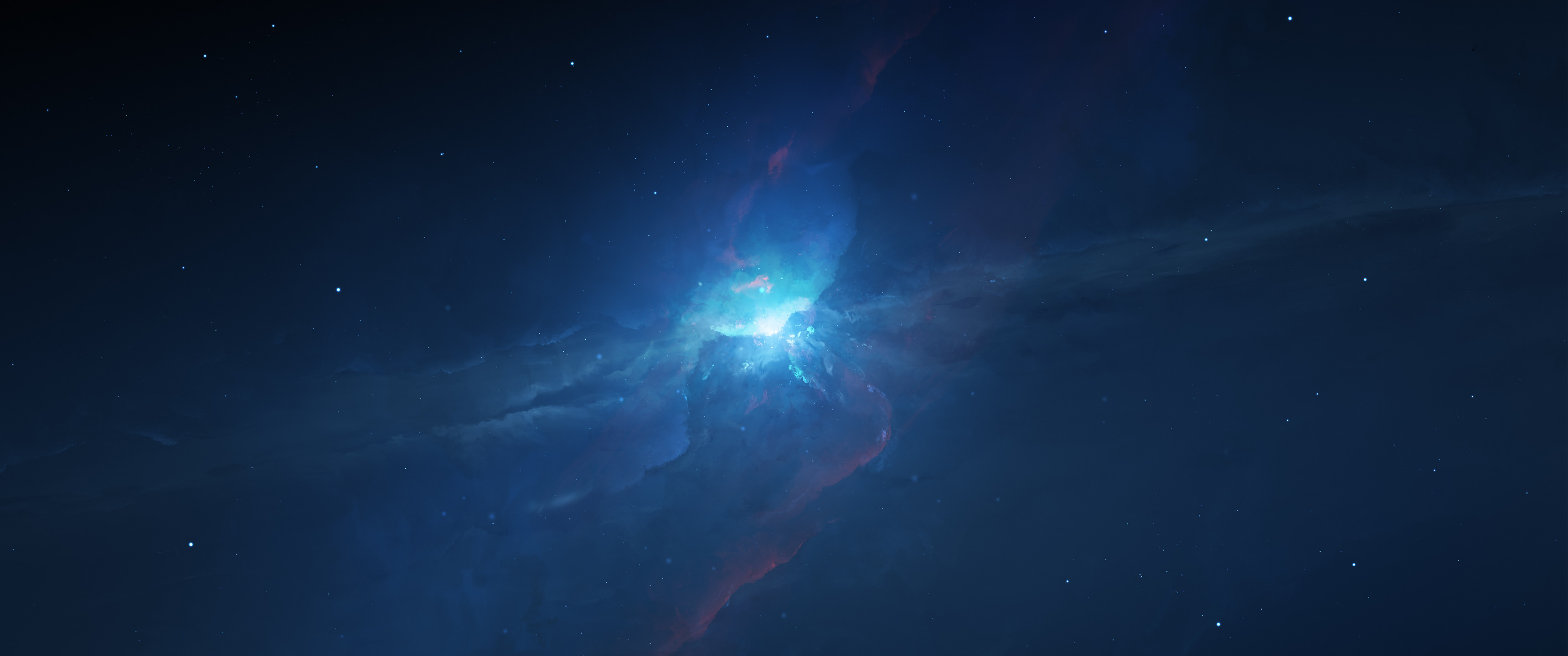 ultrawide, Astrophotography, Space, Blue Wallpaper