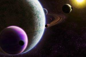 space, Planet, Planetary Rings, Space Art