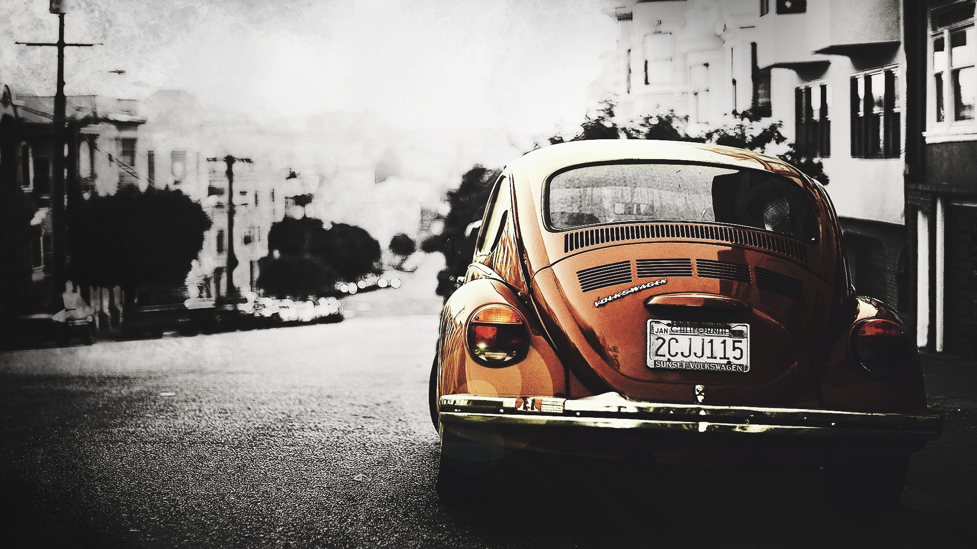 car, Volkswagen, California, Volkswagen Beetle, Orange Cars Wallpaper