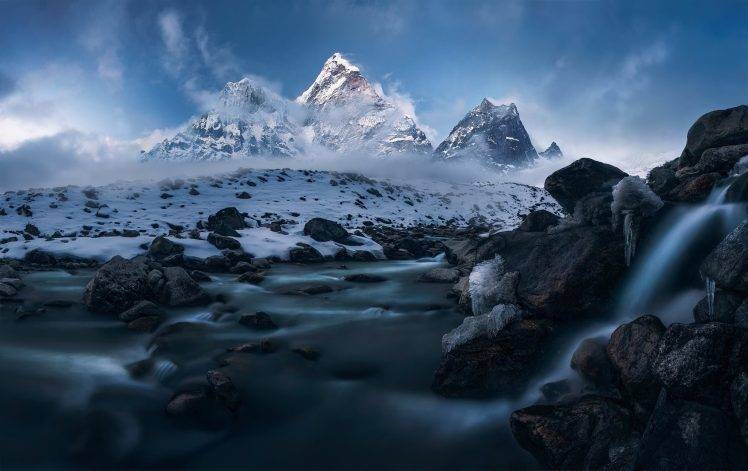 winter, Landscape, Mountain, Nature HD Wallpaper Desktop Background