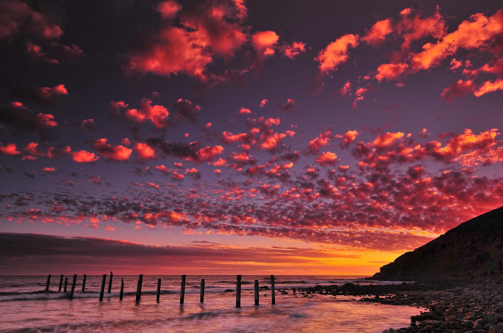landscape, Clouds, Coast Wallpaper