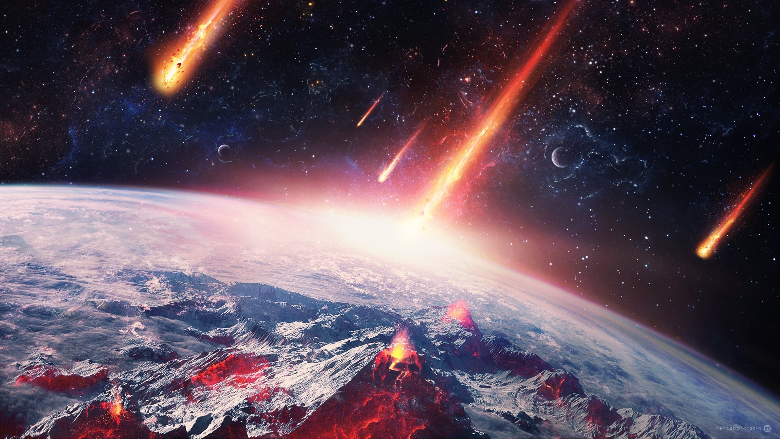 Earth, Meteors, Space, Universe Wallpaper