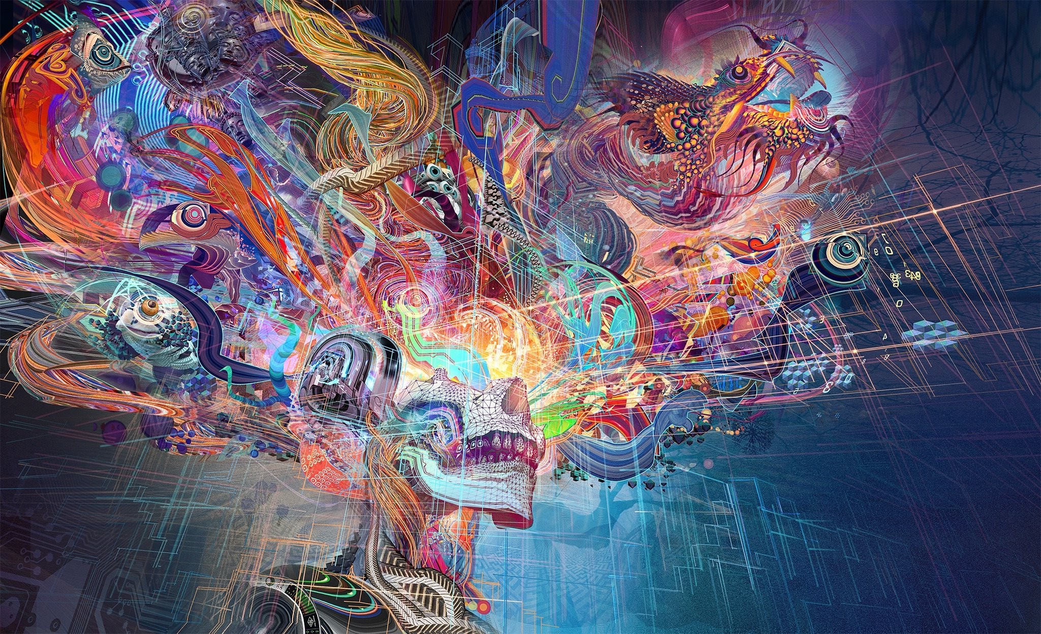 abstract, Brains Wallpaper
