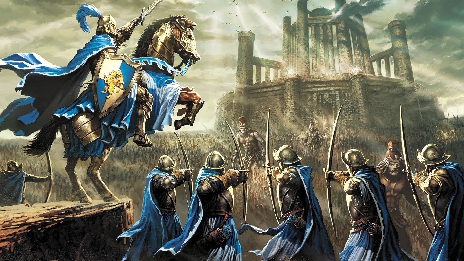 artwork, Fantasy Art, Heroes Of Might And Magic, Heroes Of Might And Magic III, Video Games, Horse, War, Archer, Archers, Knight, Knights Wallpaper