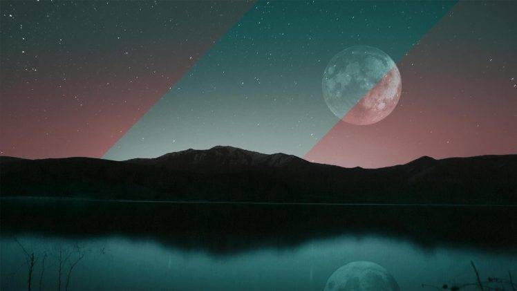 abstract, Moon HD Wallpaper Desktop Background