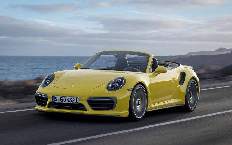 Porsche 911 Turbo, Car, Convertible, Motion Blur HD Wallpaper Desktop Background