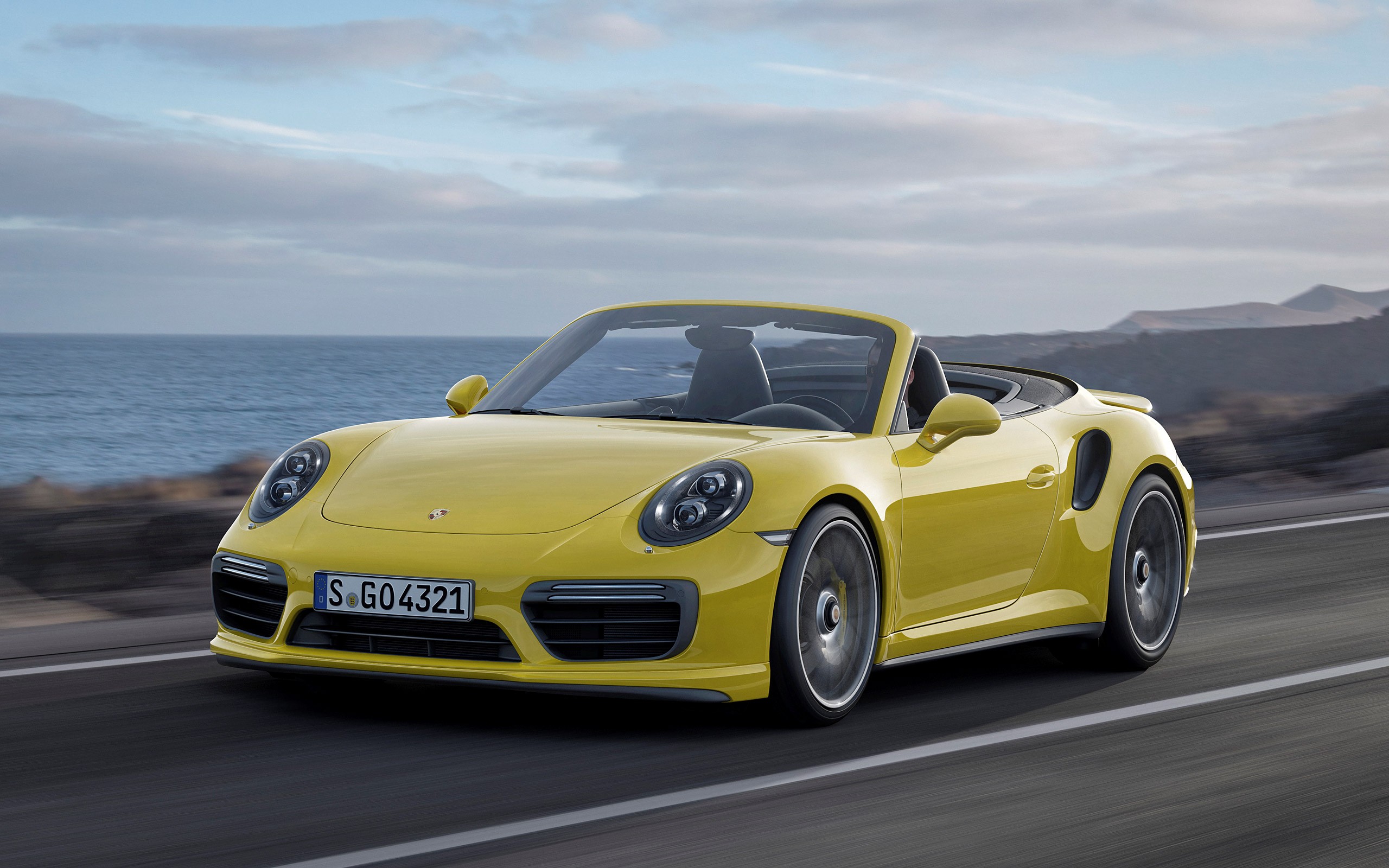 Porsche 911 Turbo, Car, Convertible, Motion Blur Wallpaper