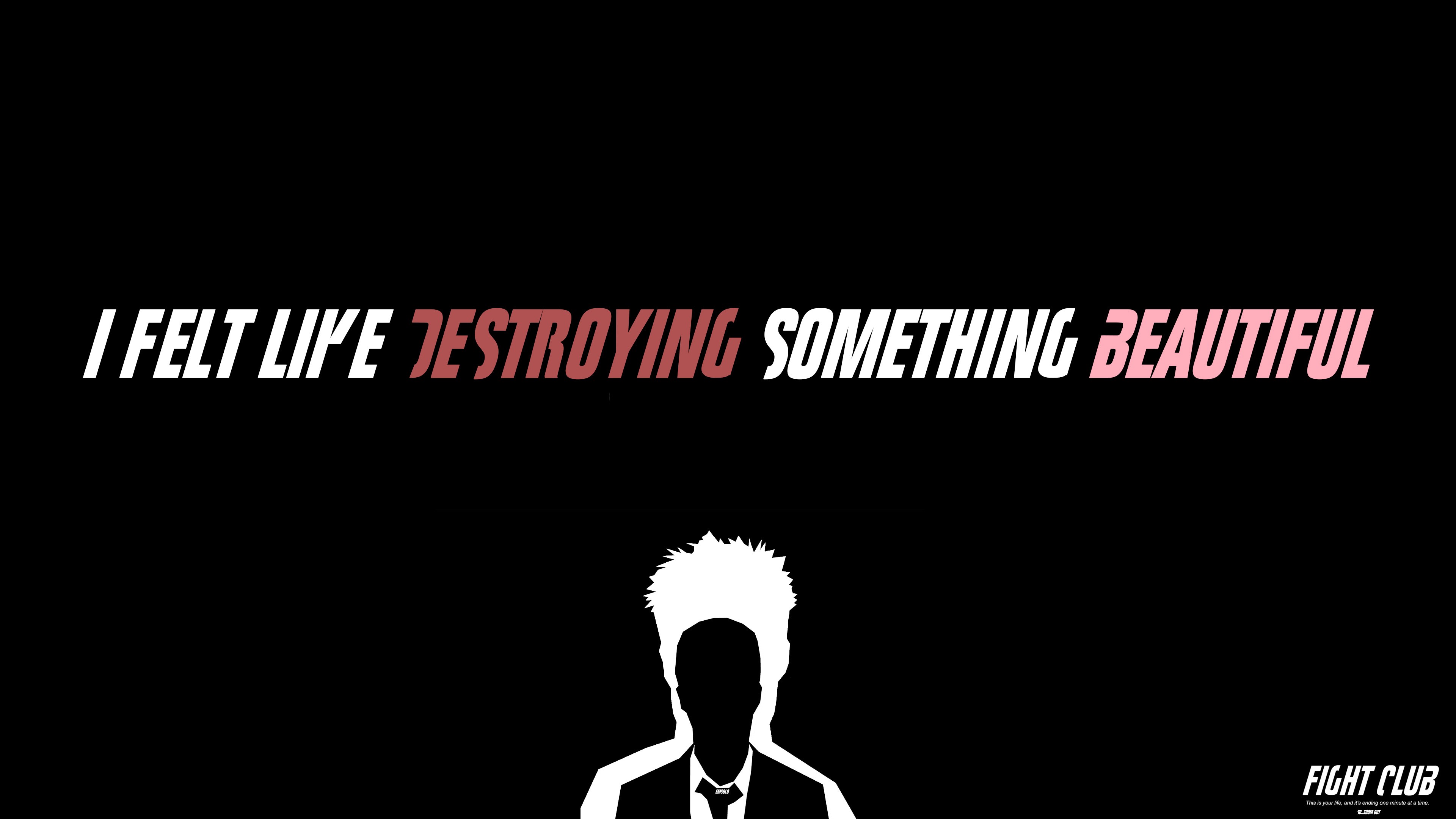 Fight Club, Movies, Quote, Black, Emsolo Wallpaper