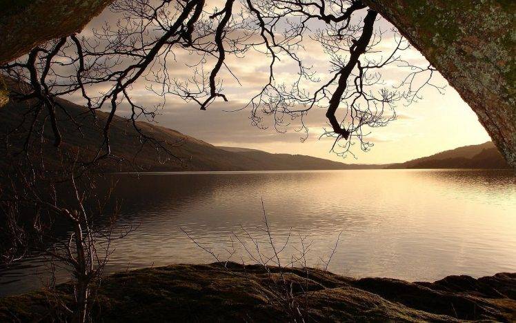 landscape, Nature, Lake, Mountain, Calm, Water, Trees, Clouds, UK HD Wallpaper Desktop Background