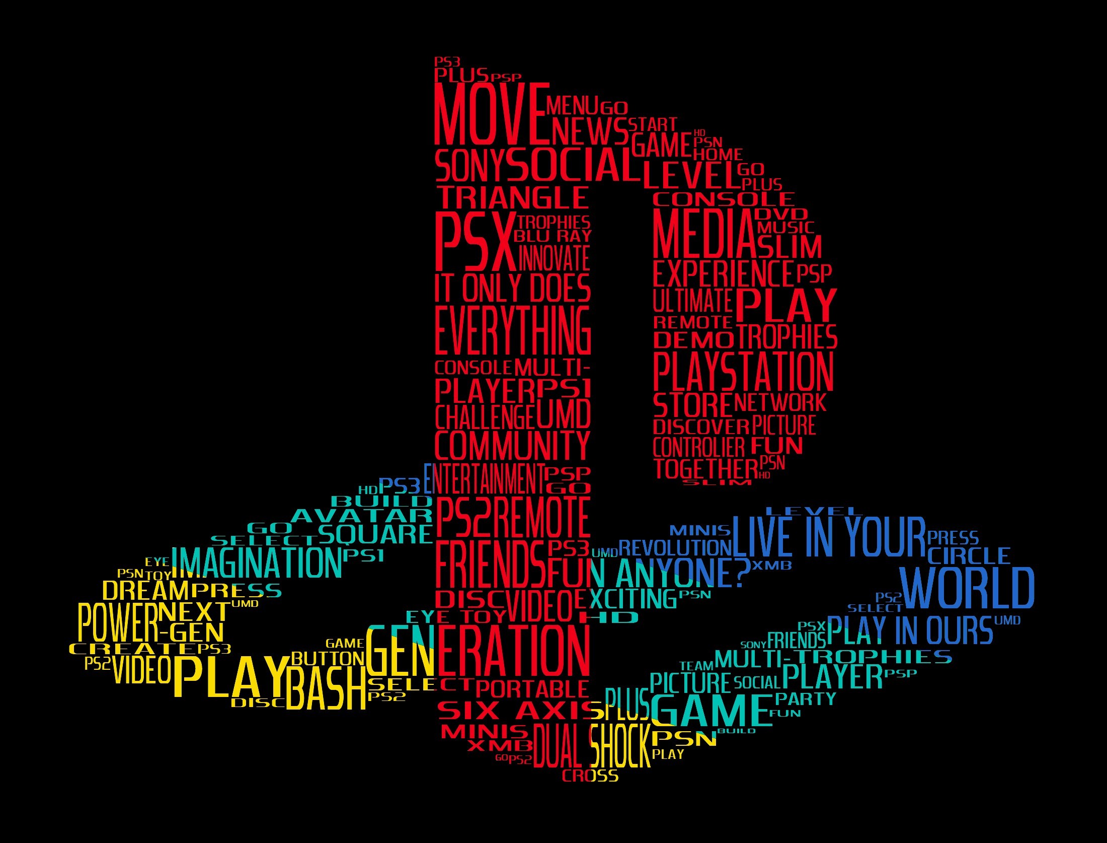 digital Art, Video Games, Play Station, Logo Wallpaper