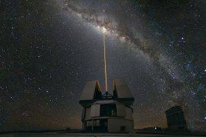 sky, Space, Universe, Stars, Observatory, Laser