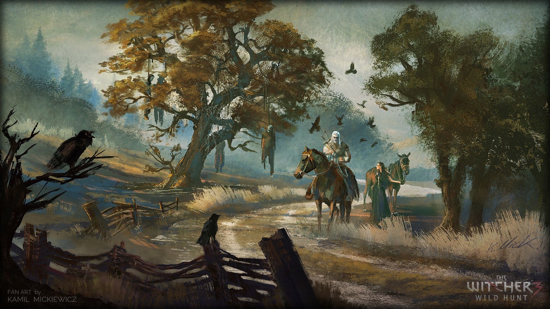 artwork, The Witcher, The Witcher 3: Wild Hunt, Video Games Wallpaper