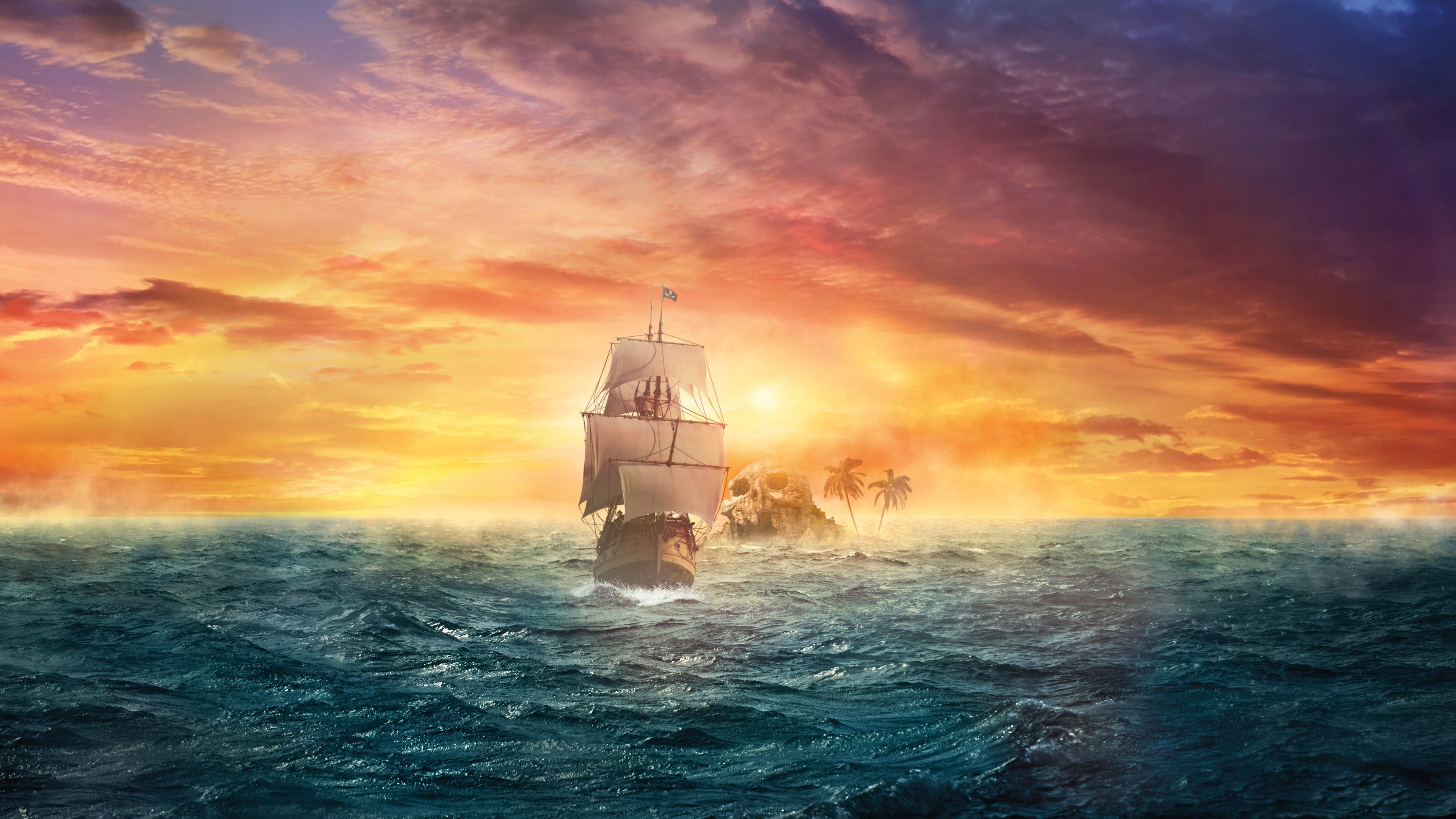 digital Art, Artwork, Fantasy Art, Sailing Ships, Pirates Wallpaper
