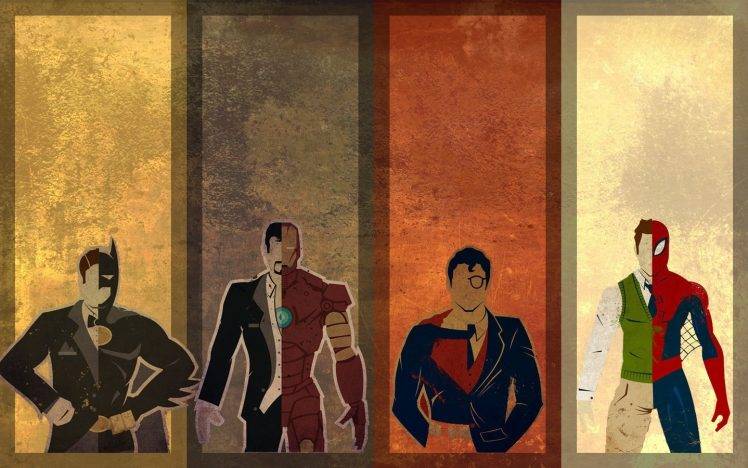 superhero, Iron Man, Batman, Superman, Spider Man HD Wallpaper Desktop Background