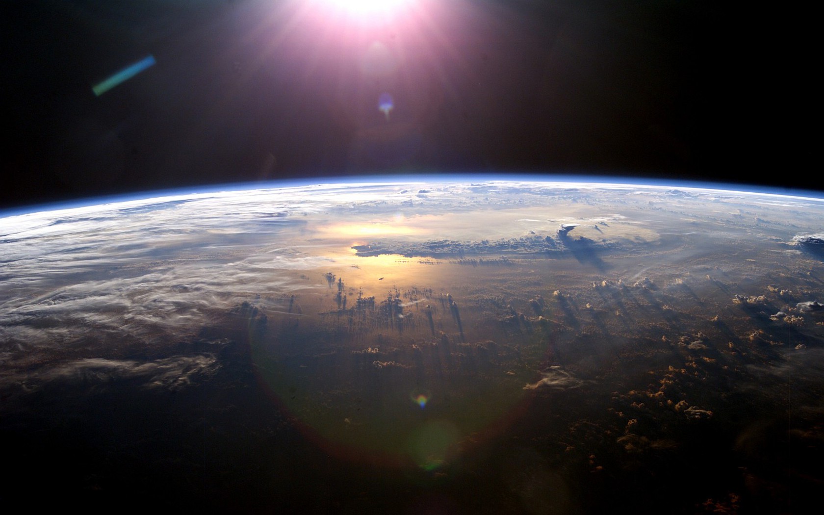 space, Earth, Sun, Horizon Wallpaper