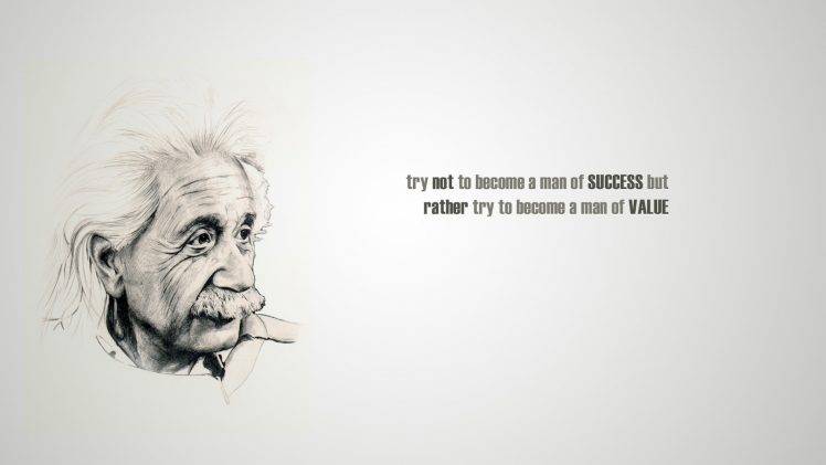 Albert Einstein, Quote, Simple Background HD Wallpaper Desktop Background