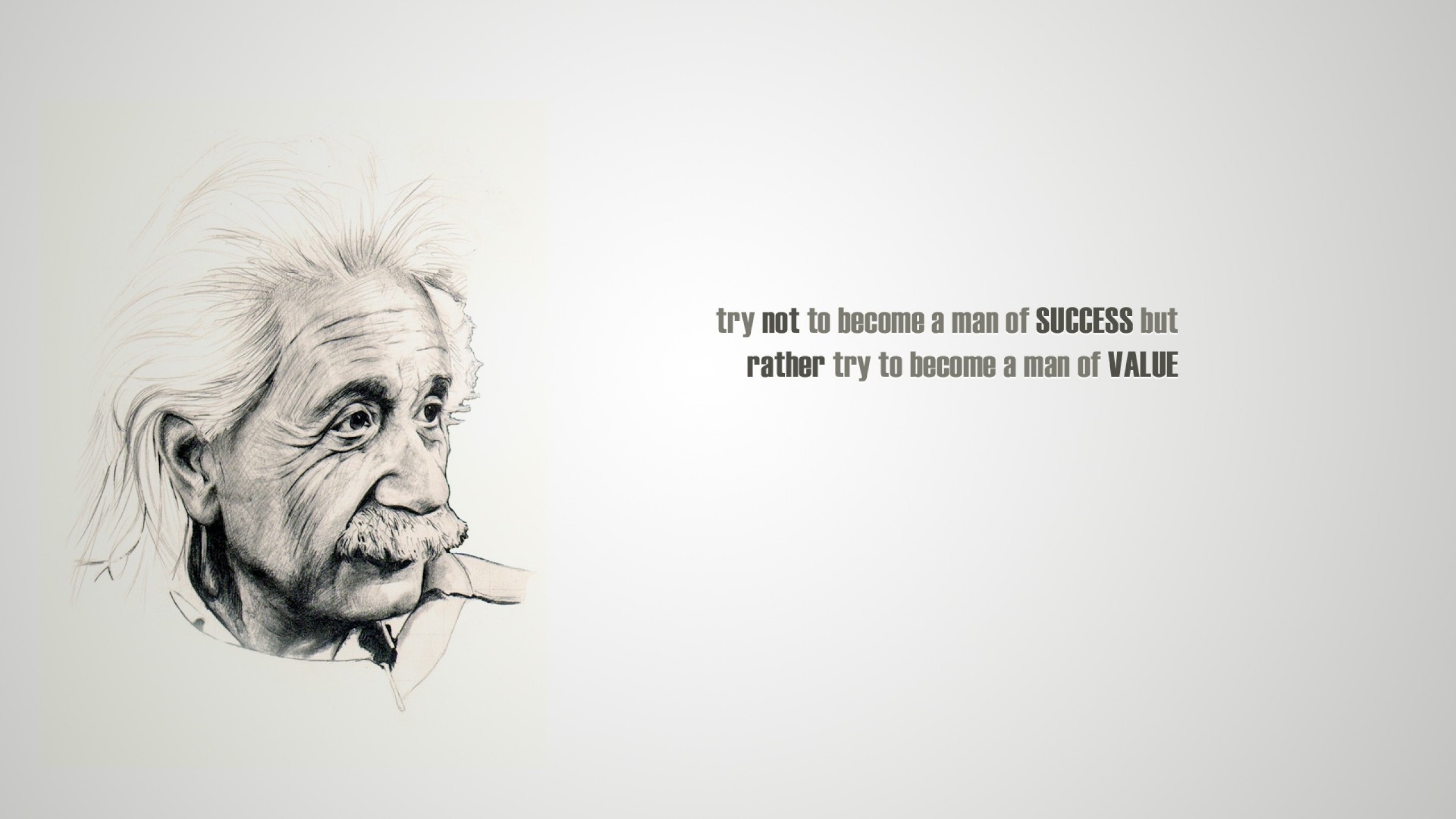 Albert Einstein, Quote, Simple Background Wallpaper