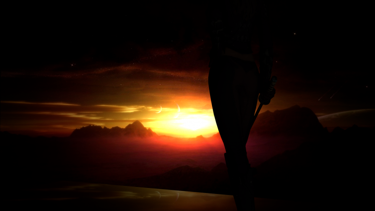 3D, Sunset, Talia HD Wallpaper Desktop Background