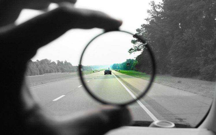 vehicle, Car, Monochrome, Road, Lens, Hand, Fingers, Trees, Driving HD Wallpaper Desktop Background