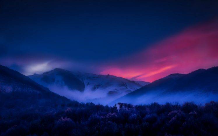 nature, Landscape, Armenia, Mountain, Sunset, Forest, Mist, Snowy Peak, Sky, Trees HD Wallpaper Desktop Background