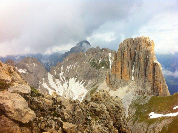 mountain, Rock, Clouds, Landscape HD Wallpaper Desktop Background