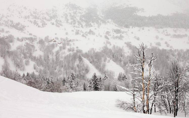 nature, Snow, Winter, Mountain, Landscape HD Wallpaper Desktop Background