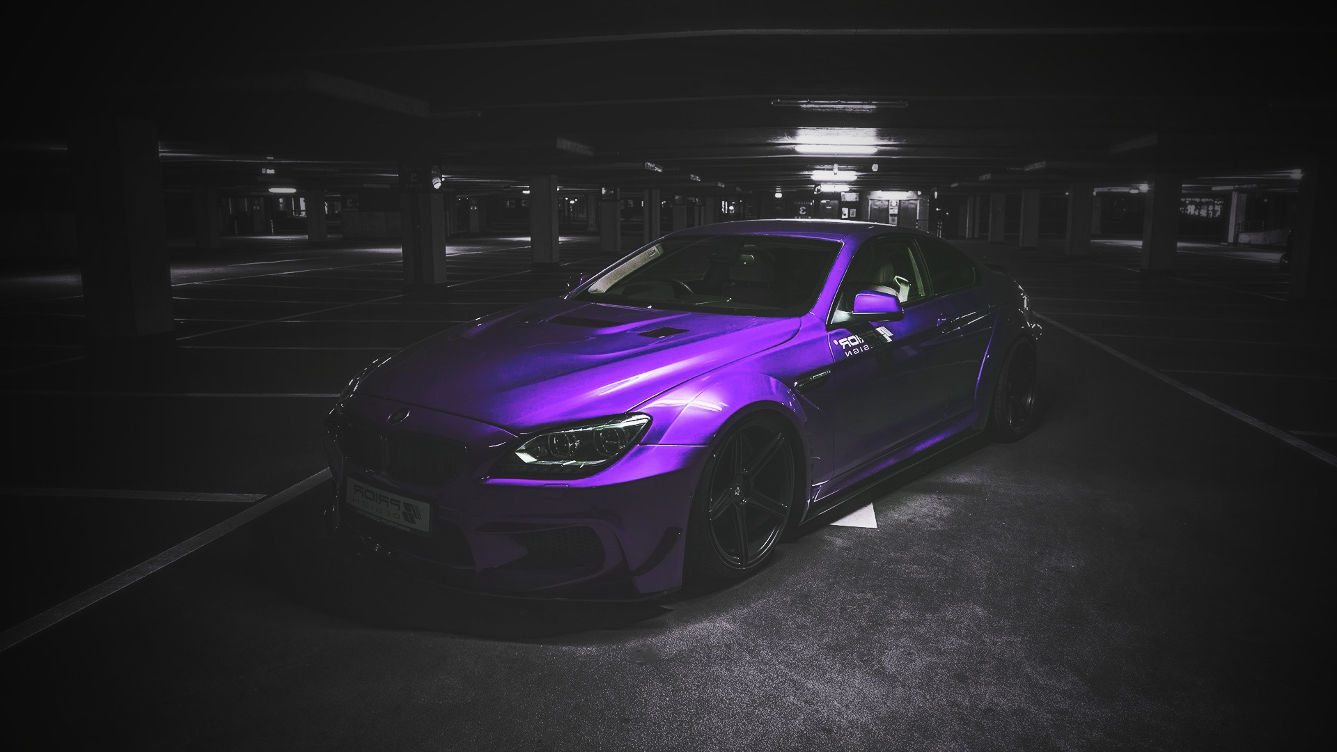 cars, BMW, Selective Coloring, Purple Wallpaper